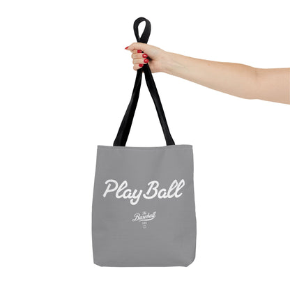 Play Ball Tote Bag_Gray with White Print