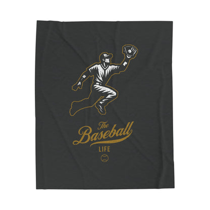 Velveteen Plush Blanket_Player Icon_Dark Charcoal Gray