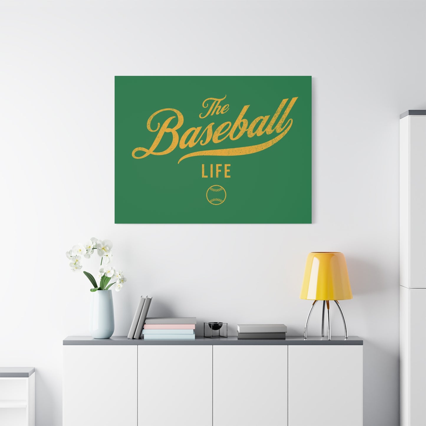 Wall Art Canvas_Green w Yellow Gold