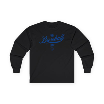 The Baseball Life Long Sleeve T-Shirt_Royal Blue Print