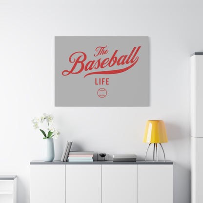 Wall Art Canvas_Silver Gray w Red