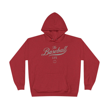 The Baseball Life Hoodie w/Grommets_Silver Gray Print
