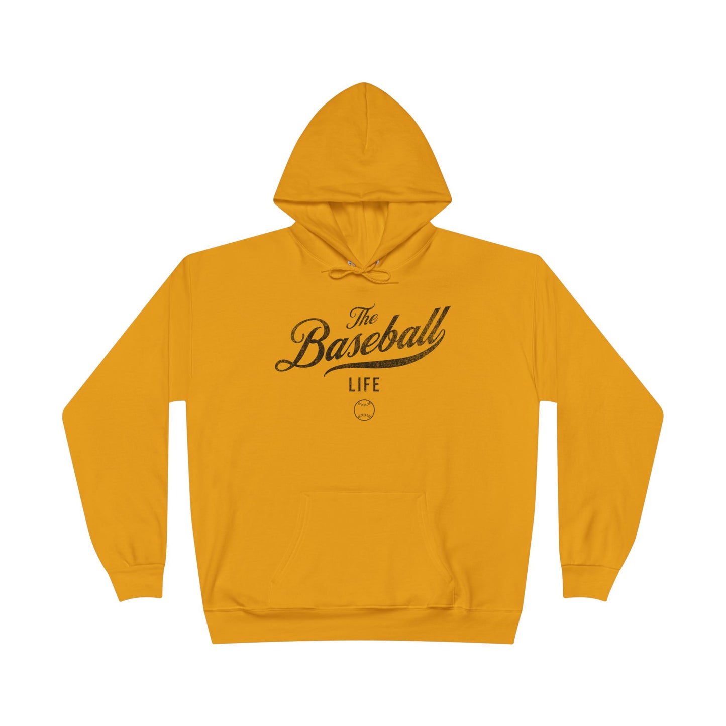 The Baseball Life Hoodie w/Grommets_Black Print