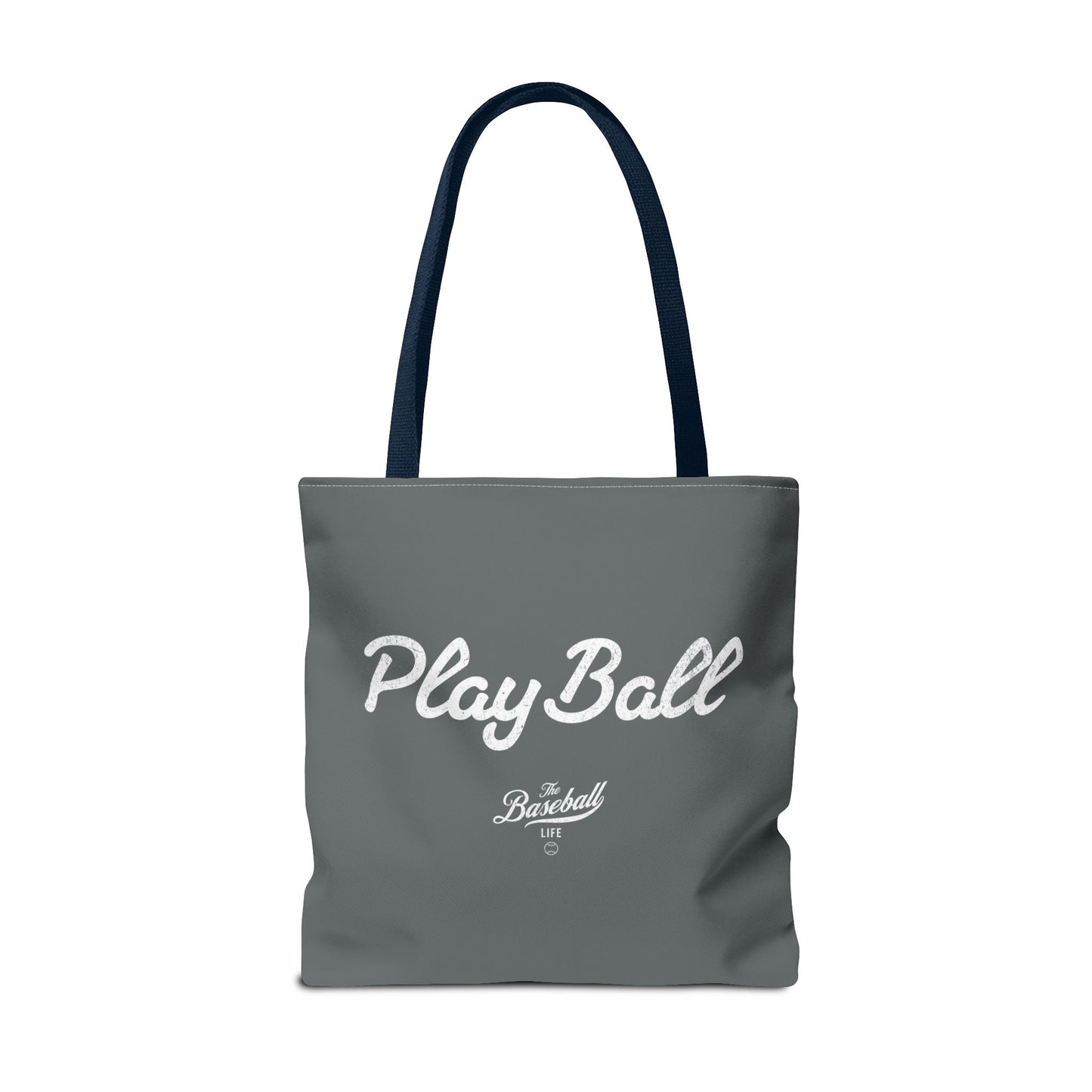 Play Ball Tote Bag_Dark Gray with White Print