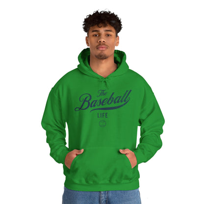 The Baseball Life Hoodie_Navy Print