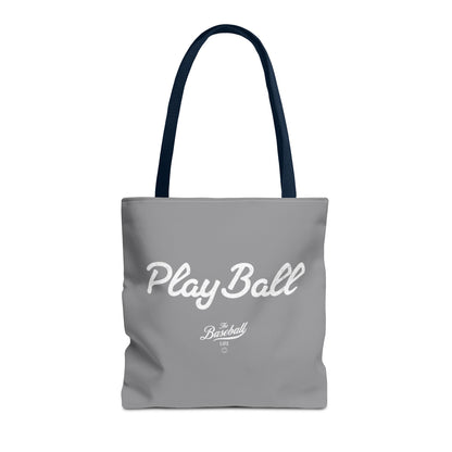 Play Ball Tote Bag_Gray with White Print