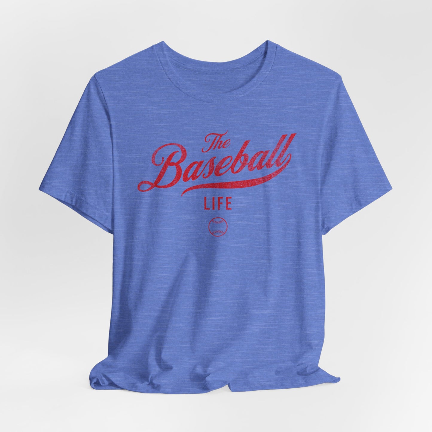 The Baseball Life Classic Script T-Shirt_Red Print