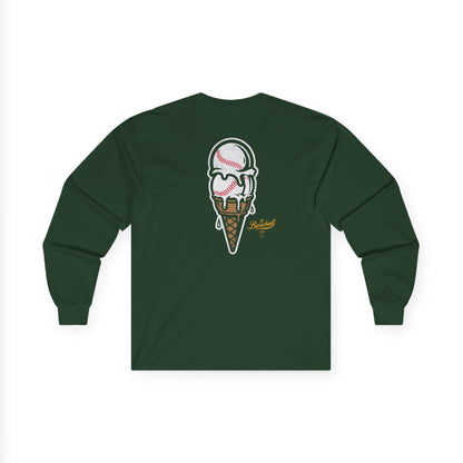 Baseball Ice Cream Cone Long-Sleeve T-Shirt