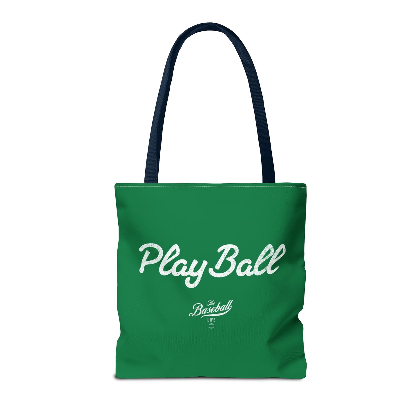 Play Ball Tote Bag_Green with White Print