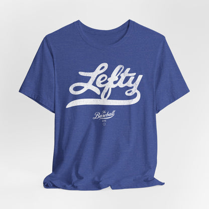 Lefty Baseball T-Shirt - White Print