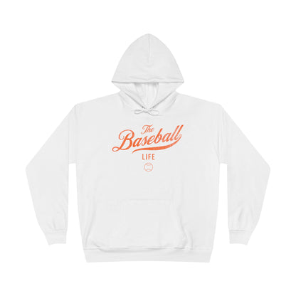 The Baseball Life Hoodie w/Grommets_Orange Print