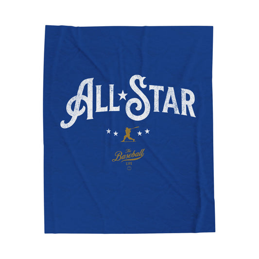 Velveteen Plush Blanket_All-Star_Royal Blue