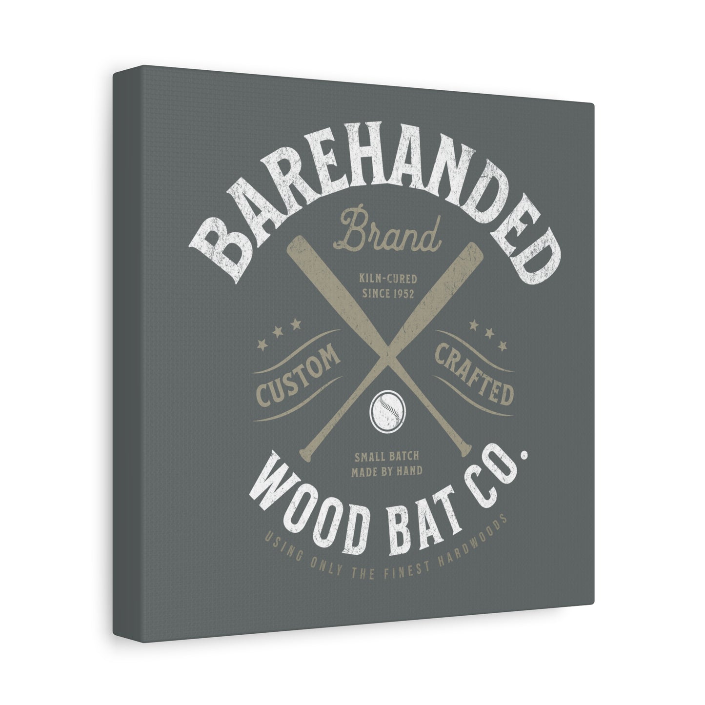 Barehanded Wood Bat Co. Wall Art Canvas_Dark Gray