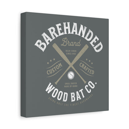 Barehanded Wood Bat Co. Wall Art Canvas_Dark Gray