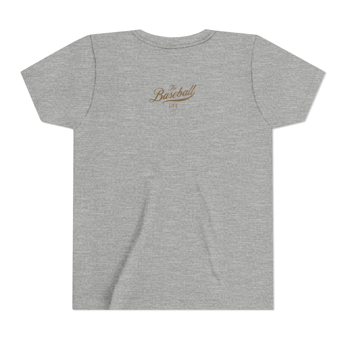 Youth The Baseball Life Classic Script T-Shirt_Old Gold Print