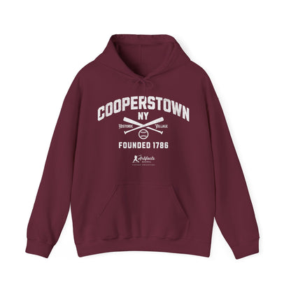 Cooperstown, NY Hoodie - White Print