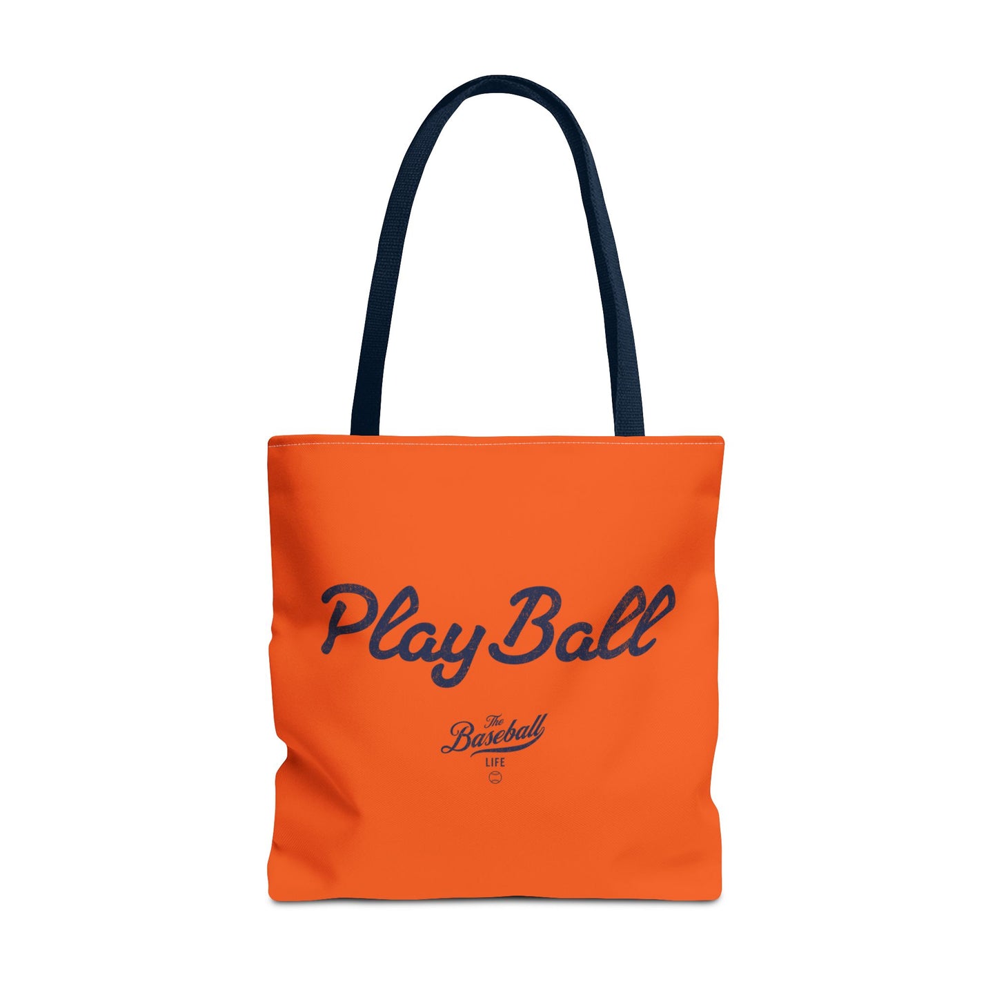 Play Ball Tote Bag_Orange with Navy Print