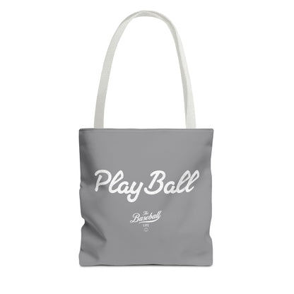 Play Ball Tote Bag_Gray with White Print