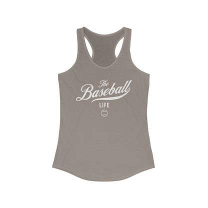 The Baseball Life Classic Script Tank_White Print