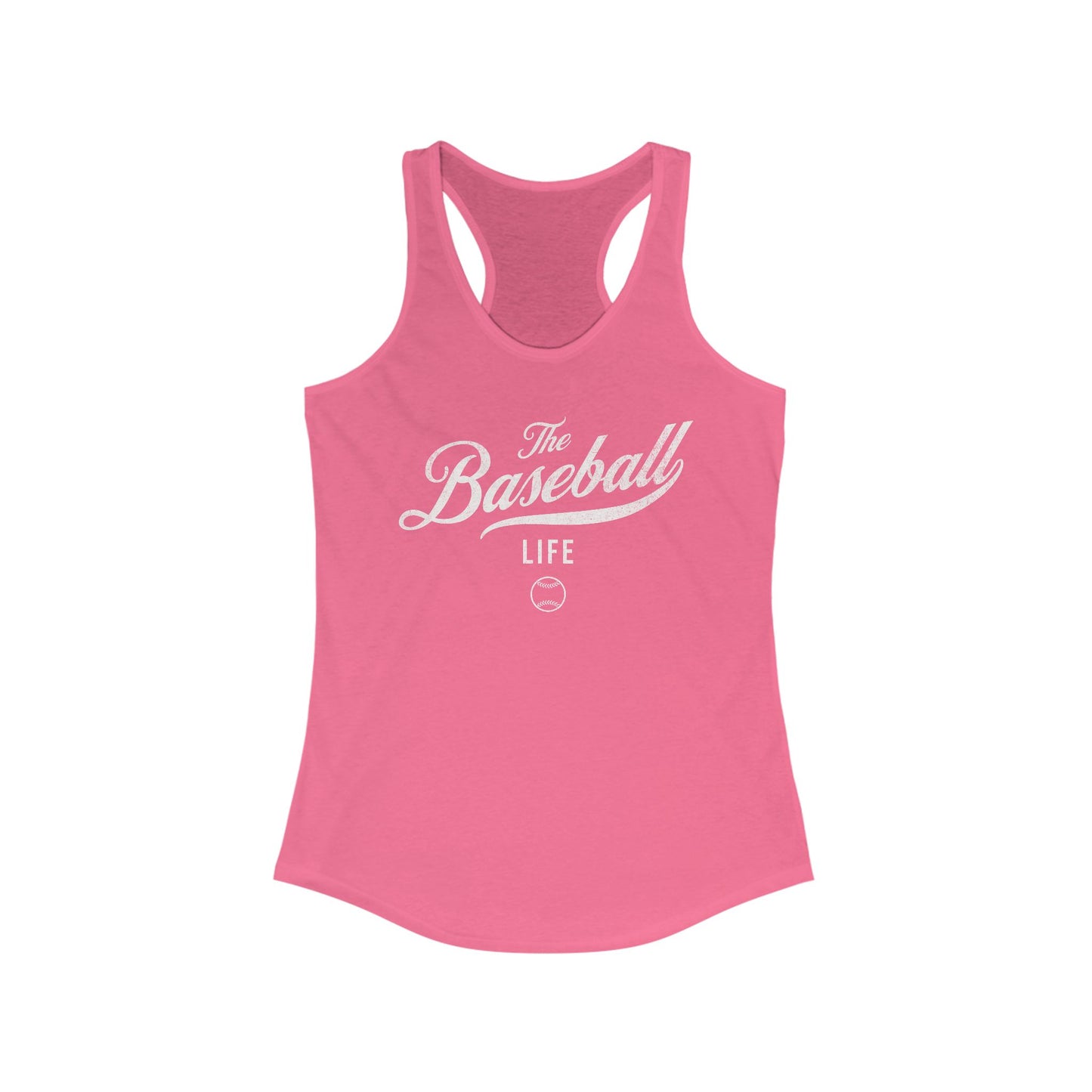 The Baseball Life Classic Script Tank_White Print