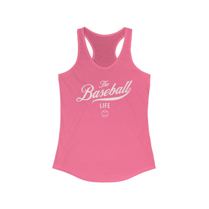 The Baseball Life Classic Script Tank_White Print