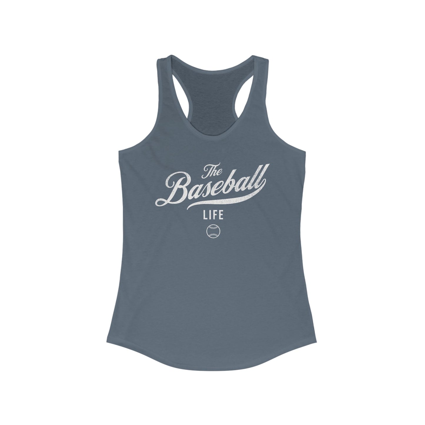 The Baseball Life Classic Script Tank_White Print