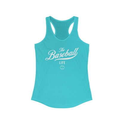 The Baseball Life Classic Script Tank_White Print