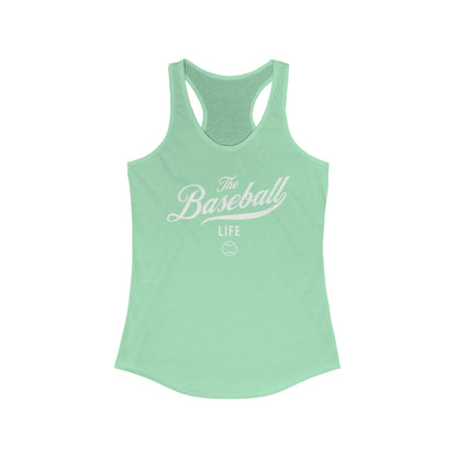 The Baseball Life Classic Script Tank_White Print