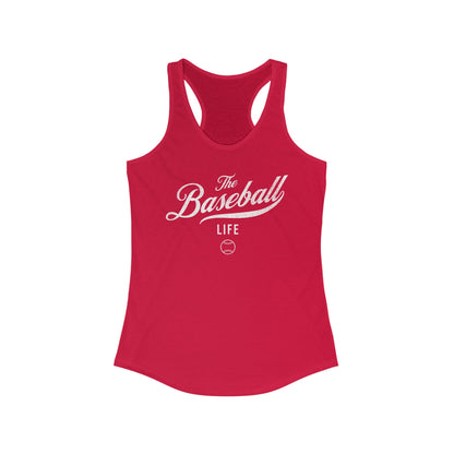 The Baseball Life Classic Script Tank_White Print