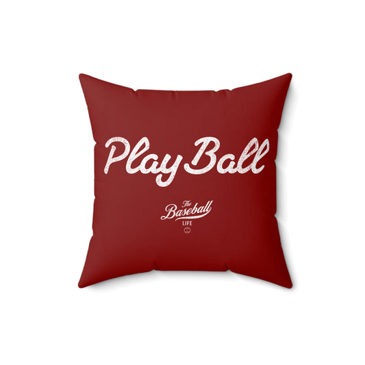 Accent Pillow_Play Ball_Maroon