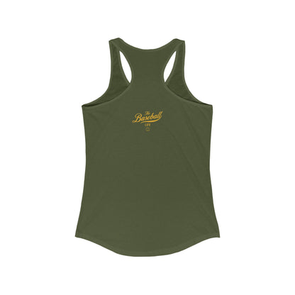 The Baseball Life Classic Script Tank_Yellow Gold Print