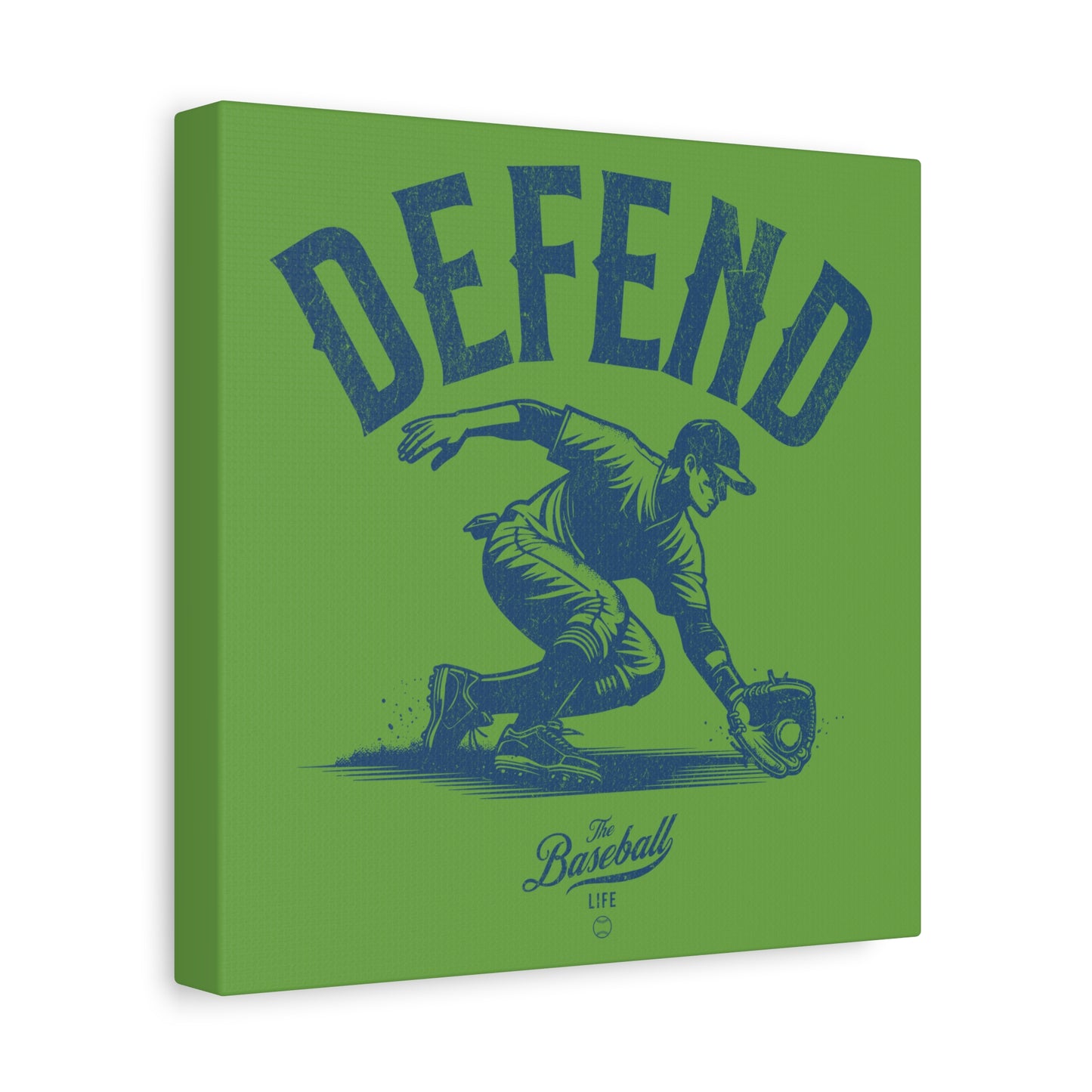Defend Infielder Wall Art Canvas_Grass Green