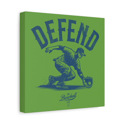 Defend Infielder Wall Art Canvas_Grass Green