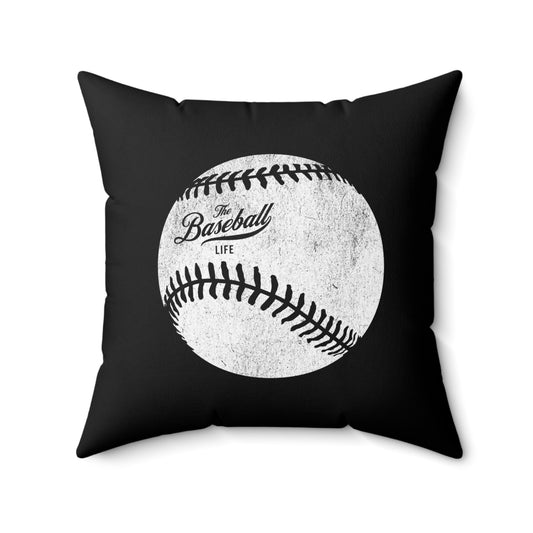 Accent Pillow_Weathered Baseball_Black