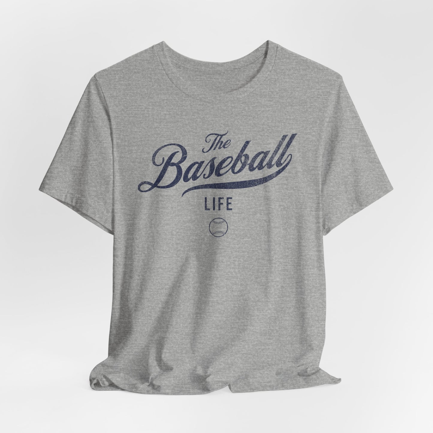 The Baseball Life Classic Script T-Shirt_Navy Print