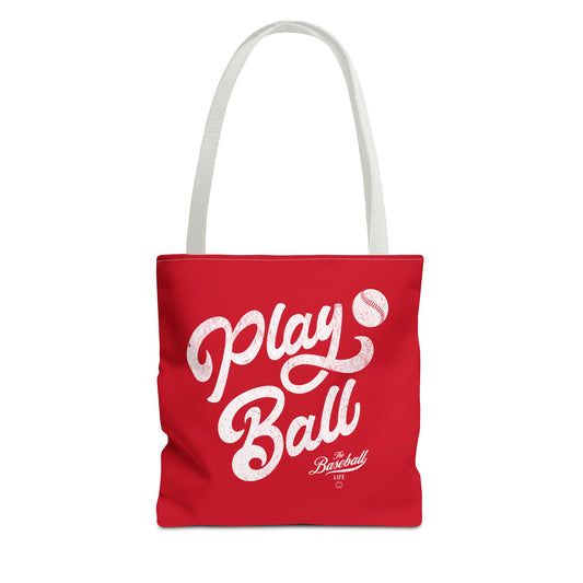 Play Ball Script Tote Bag