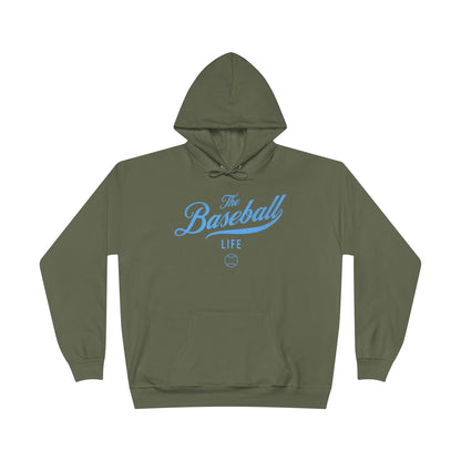 The Baseball Life Hoodie w/Grommets_Carolina Blue Print