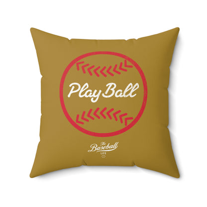 Accent Pillow_Play Ball Graphic Baseball_Old Gold
