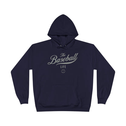 The Baseball Life Hoodie w/Grommets_Silver Gray Print