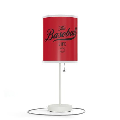 Table Lamp_Red w Black Print