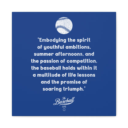 The Baseball Life "Verse" Wall Art Canvas_Royal Blue