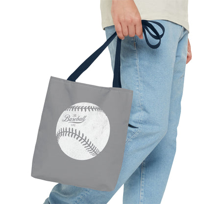 Weathered Baseball Tote Bag_Medium Gray