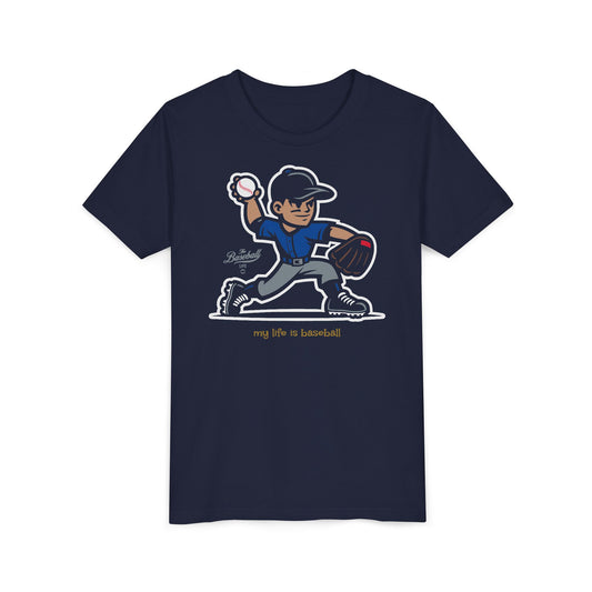Youth Baseball T-Shirt_My Life is Baseball (Royal Blue)