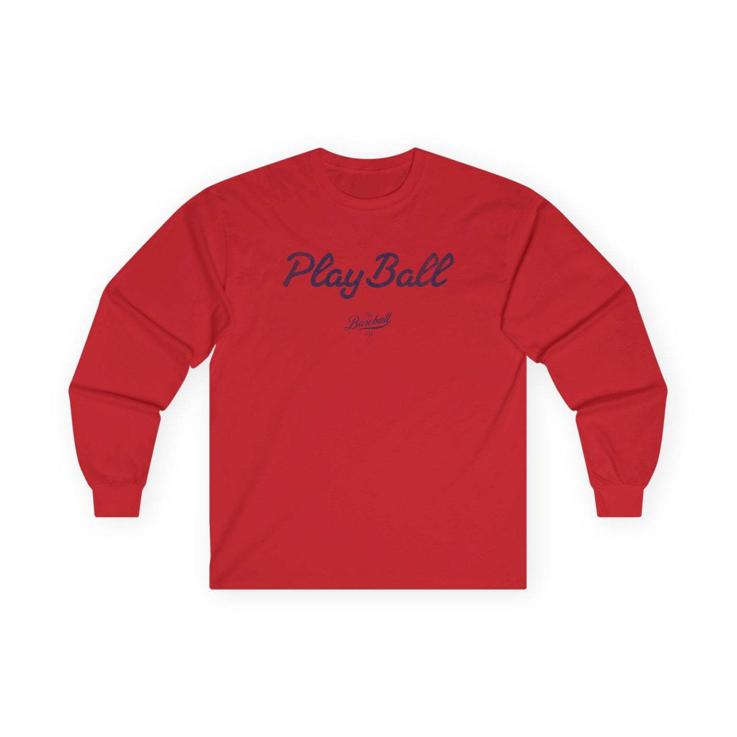 Play Ball_Navy Print Long-Sleeve T-Shirt