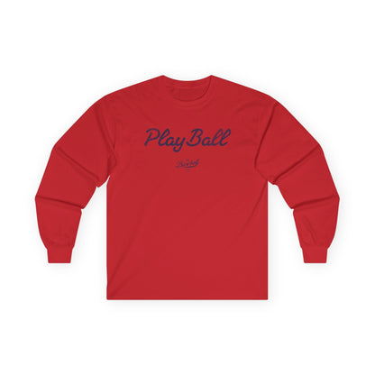 Play Ball_Navy Print Long-Sleeve T-Shirt