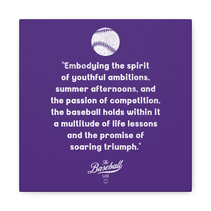 The Baseball Life "Verse" Wall Art Canvas_Purple