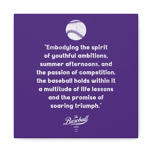 The Baseball Life "Verse" Wall Art Canvas_Purple