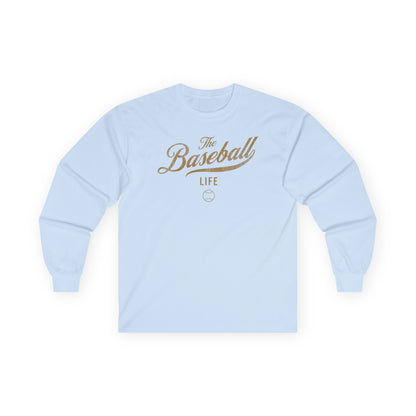 The Baseball Life Long Sleeve T-Shirt_Old Gold Print