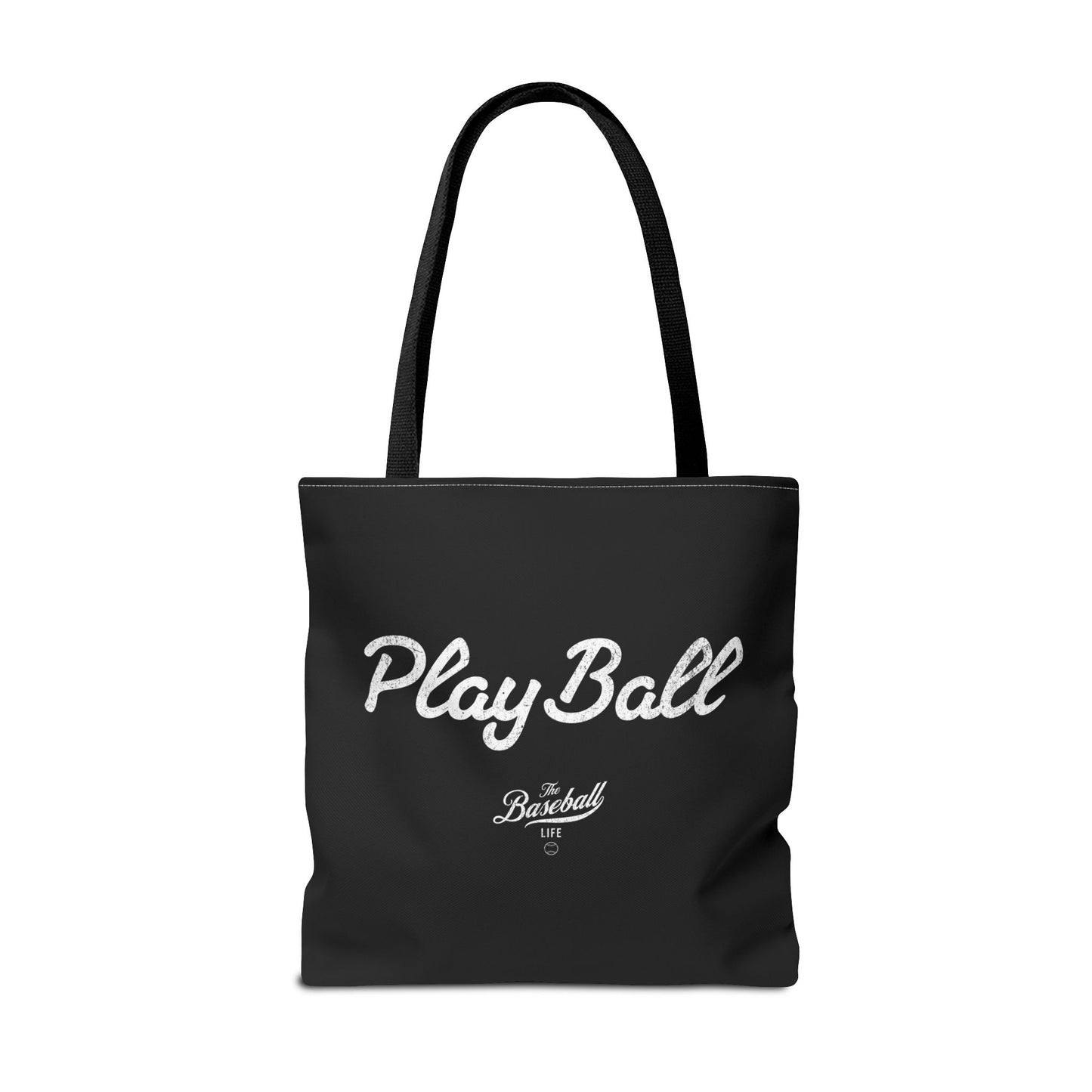 Play Ball Tote Bag_Black with White Print