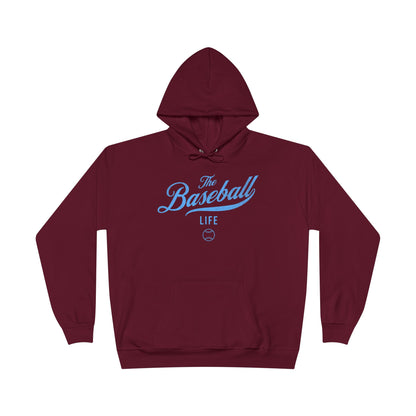 The Baseball Life Hoodie w/Grommets_Carolina Blue Print